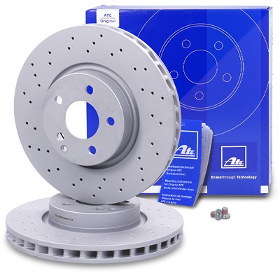 Ate 2x Bremsscheibe Vorderachse Belüftet Gelocht für Mercedes-Benz Ate 2x Bremsscheibe Vorderachse Belüftet Gelocht für Mercedes-Benz von ATE