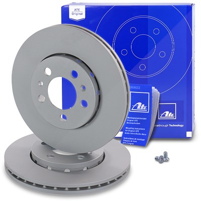 Ate 2x Bremsscheibe Vorderachse belüftet [Hersteller-Nr. 24.0122-0151.1] für Audi, Seat, Skoda, VW von ATE