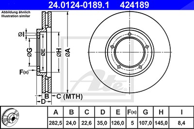 Ate 2x Bremsscheibe für Porsche Ate 2x Bremsscheibe für Porsche von ATE