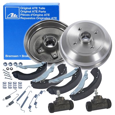 Ate 2x Bremstrommel+Backen+Zylinder+Zubehör für Opel Ate 2x Bremstrommel+Backen+Zylinder+Zubehör für Opel von ATE