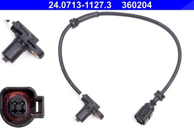Ate ABS Sensor vorne rechts oder links [Hersteller-Nr. 24.0713-1127.3] für Ford, Seat, VW von ATE