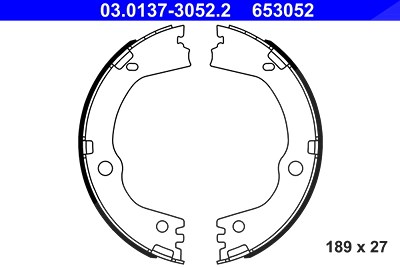 Ate Bremsbackensatz, Feststellbremse [Hersteller-Nr. 03.0137-3052.2] für Hyundai, Kia von ATE