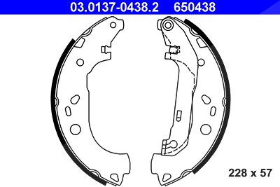Ate Bremsbackensatz [Hersteller-Nr. 03.0137-0438.2] für Ford von ATE