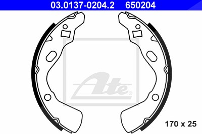 Ate Bremsbackensatz [Hersteller-Nr. 03.0137-0204.2] für Kia, Mazda von ATE