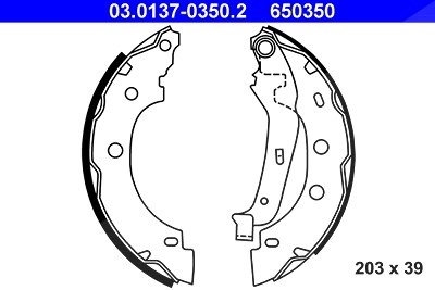 Ate Bremsbackensatz [Hersteller-Nr. 03.0137-0350.2] für Nissan, Renault von ATE