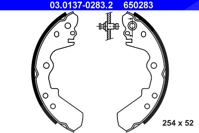 Ate Bremsbackensatz [Hersteller-Nr. 03.0137-0283.2] für Opel, Vauxhall von ATE