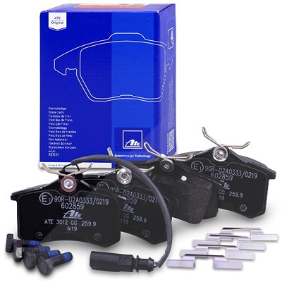Ate Bremsbelagsatz mit Warnkontakt hinten [Hersteller-Nr. 13.0460-2859.2] für Ford, Seat, VW von ATE