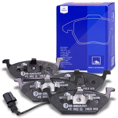 Ate Bremsbelagsatz mit Warnkontakt vorne [Hersteller-Nr. 13.0460-7117.2] für Audi, Seat, Skoda, VW von ATE