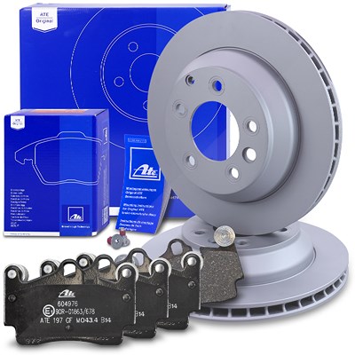 Ate Bremsscheiben+Bremsbeläge Hinterachse Belüftet für Audi, Porsche, VW von ATE