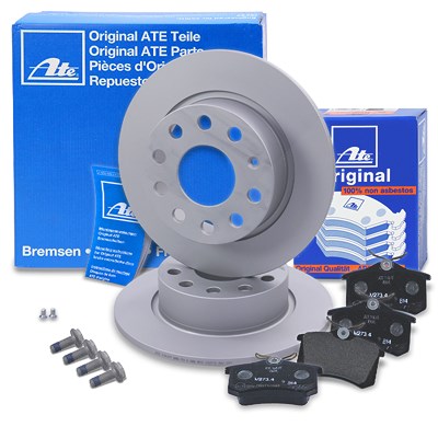 Ate Bremsscheiben +Bremsbeläge hinten für Audi, Seat, Skoda, VW von ATE