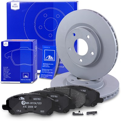 Ate Bremsscheiben +Bremsbeläge vorne für Chrysler, Citroën, Jeep, Mitsubishi, Peugeot Ate Bremsscheiben +Bremsbeläge vorne für Chrysler, Citroën, Jeep, Mitsubishi, Peugeot von ATE