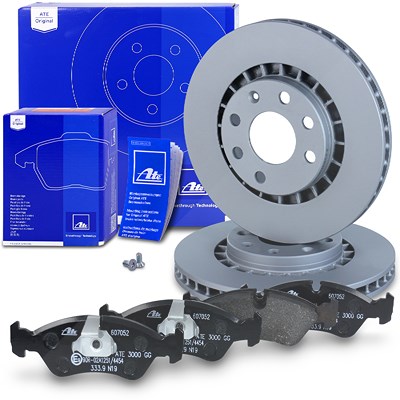 Ate Bremsscheiben+Bremsbeläge Vorderachse Belüftet für Chevrolet, Daewoo, Opel von ATE