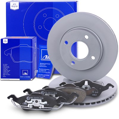 Ate Bremsscheiben+Bremsbeläge Vorderachse Belüftet für Ford von ATE