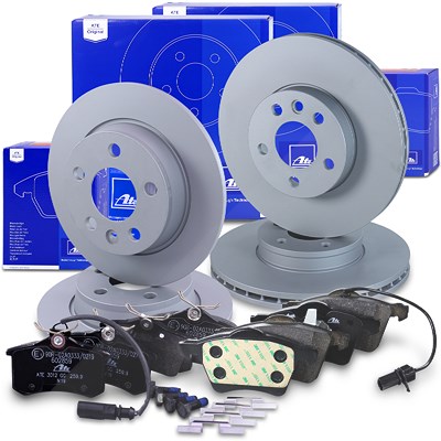 Ate Bremsscheiben+Bremsbeläge mit VWK Vorne+Hinten für Ford, Seat, VW von ATE