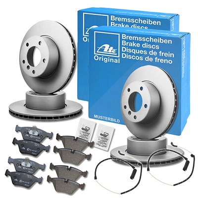Ate Bremsscheiben+Bremsbeläge mit VWK Vorne+Hinten für VW von ATE