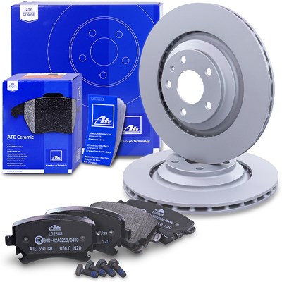 Ate Bremsscheiben +CERAMIC Bremsbeläge hinten für Audi von ATE