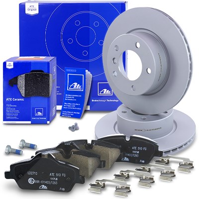 Ate Bremsscheiben+Ceramic Beläge Vorne Belüftet für BMW von ATE