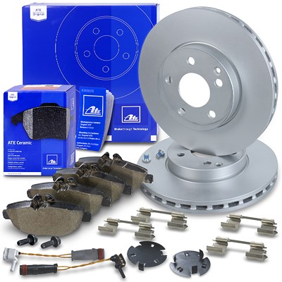 Ate Bremsscheiben+Ceramic mit VWK Vorne Belüftet für Mercedes-Benz von ATE