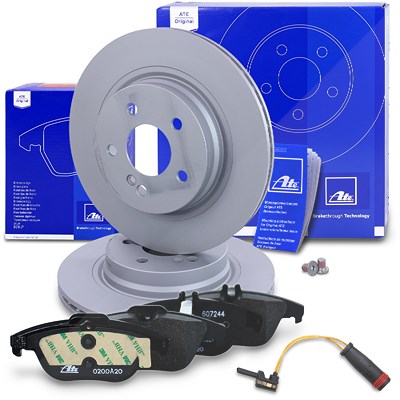 Ate Bremsscheiben +Bremsbeläge +Warnkontakt hinten für Mercedes-Benz Ate Bremsscheiben +Bremsbeläge +Warnkontakt hinten für Mercedes-Benz von ATE