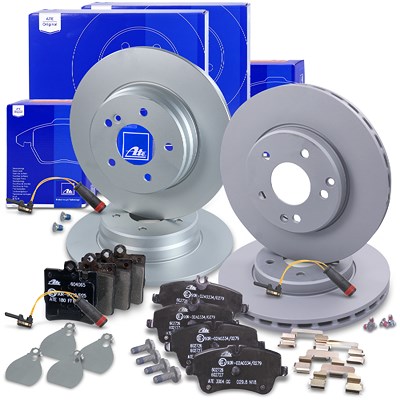Ate Bremsscheiben +Bremsbeläge +Warnkontakt vorne+hinten für Mercedes-Benz Ate Bremsscheiben +Bremsbeläge +Warnkontakt vorne+hinten für Mercedes-Benz von ATE
