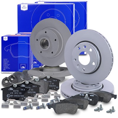 Ate Bremsscheiben +Bremsbeläge vorne+hinten für Renault Ate Bremsscheiben +Bremsbeläge vorne+hinten für Renault von ATE