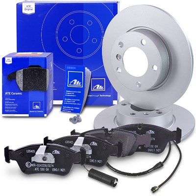 Ate Bremsscheiben +CERAMIC Bremsbeläge +Warnkontakt vorne für BMW Ate Bremsscheiben +CERAMIC Bremsbeläge +Warnkontakt vorne für BMW von ATE