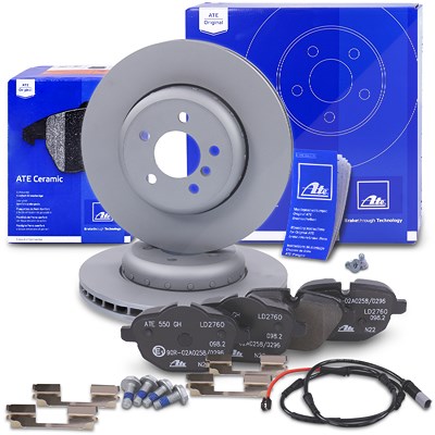 Ate Bremsscheiben +Ceramic Bremsbeläge +Warnkontakt hinten für BMW von ATE