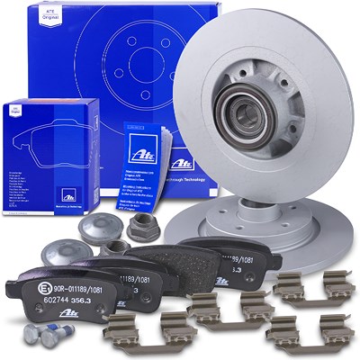 Ate Bremsscheiben mit Radlager und ABS-Ring +Bremsbeläge hinten für Mercedes-Benz, Renault Ate Bremsscheiben mit Radlager und ABS-Ring +Bremsbeläge hinten für Mercedes-Benz, Renault von ATE