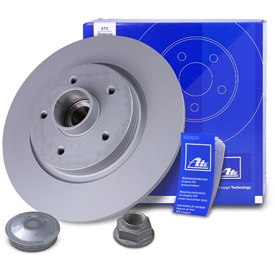 Ate 1x Bremsscheiben voll mit Radlager und ABS-Ring hinten [Hersteller-Nr. 24.0111-0182.2] für Mercedes-Benz, Renault von ATE