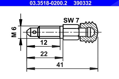 Ate Entlüfterschraube/-ventil [Hersteller-Nr. 03.3518-0200.2] von ATE