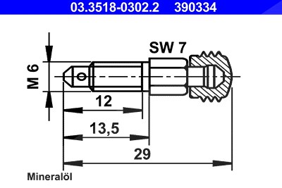 Ate Entlüfterschraube/-ventil [Hersteller-Nr. 03.3518-0302.2] von ATE