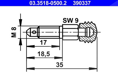Ate Entlüfterschraube/-ventil [Hersteller-Nr. 03.3518-0500.2] von ATE