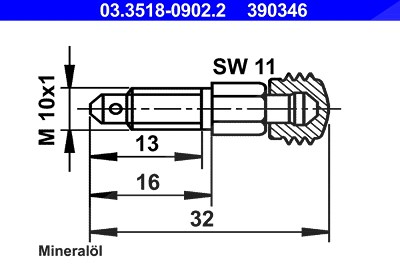 Ate Entlüfterschraube/-ventil [Hersteller-Nr. 03.3518-0902.2] von ATE