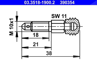 Ate Entlüfterschraube/-ventil [Hersteller-Nr. 03.3518-1900.2] von ATE
