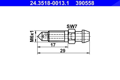 Ate Entlüfterschraube/-ventil [Hersteller-Nr. 24.3518-0013.1] von ATE