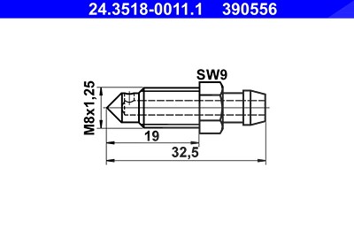 Ate Entlüfterschraube/-ventil [Hersteller-Nr. 24.3518-0011.1] von ATE