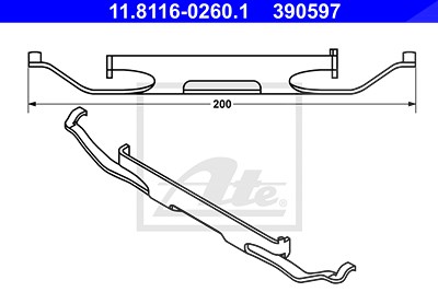 Ate Feder, Bremssattel [Hersteller-Nr. 11.8116-0260.1] für Audi, BMW, VW von ATE