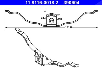 Ate Feder, Bremssattel [Hersteller-Nr. 11.8116-0018.2] für Audi von ATE