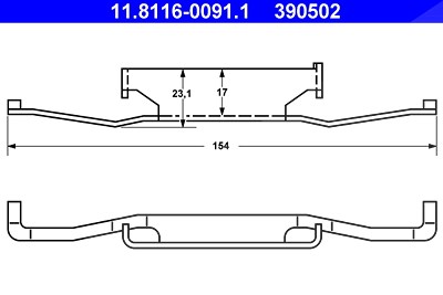 Ate Feder, Bremssattel [Hersteller-Nr. 11.8116-0091.1] für BMW, Ferrari, Maserati von ATE