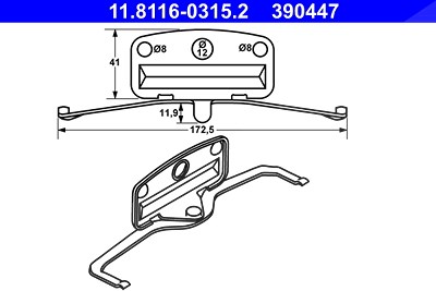 Ate Feder, Bremssattel [Hersteller-Nr. 11.8116-0315.2] für BMW von ATE