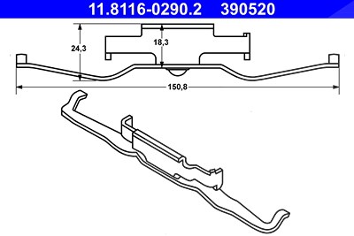 Ate Feder, Bremssattel [Hersteller-Nr. 11.8116-0290.2] für BMW von ATE