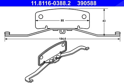 Ate Feder, Bremssattel [Hersteller-Nr. 11.8116-0388.2] für Ford, Volvo von ATE