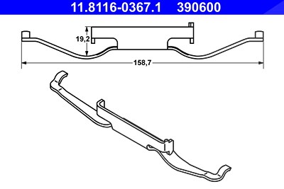 Ate Feder, Bremssattel [Hersteller-Nr. 11.8116-0367.1] für VW von ATE