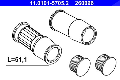 Ate Führungshülsensatz, Bremssattel [Hersteller-Nr. 11.0101-5705.2] für Seat, VW von ATE