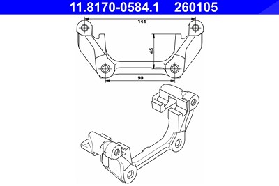 Ate Halter, Bremssattel [Hersteller-Nr. 11.8170-0584.1] für Mini von ATE