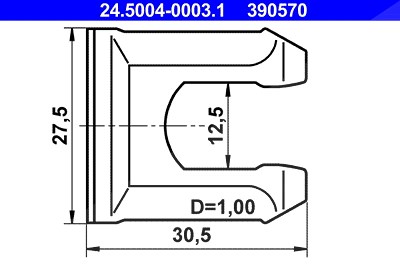Ate Halter, Bremsschlauch [Hersteller-Nr. 24.5004-0003.1] von ATE