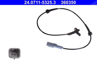 Ate Sensor, Raddrehzahl [Hersteller-Nr. 24.0711-5325.3] für Citroën, Ds, Peugeot von ATE