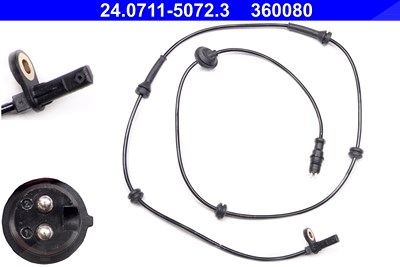 Ate Sensor, Raddrehzahl [Hersteller-Nr. 24.0711-5072.3] für Fiat von ATE
