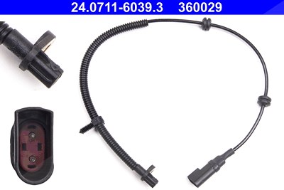 Ate Sensor, Raddrehzahl [Hersteller-Nr. 24.0711-6039.3] für Ford von ATE