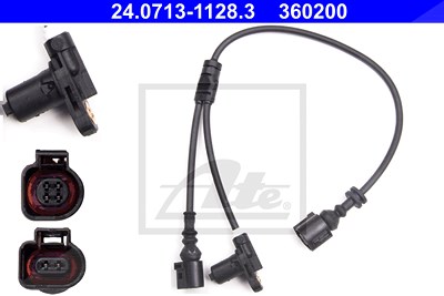 Ate Sensor, Raddrehzahl [Hersteller-Nr. 24.0713-1128.3] für Ford, Seat, VW von ATE